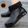 Rain Boots Women's Fashion Style Outer Wear Summer Outer Wear Short Tube Rubber Shoes Plus Velvet Waterproof Ladies Rain Boots