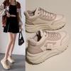 2025 Spring New Korean Version Ins Dad Shoes Female Students Platform Sports Increase Running Casual Shoes Tide P012