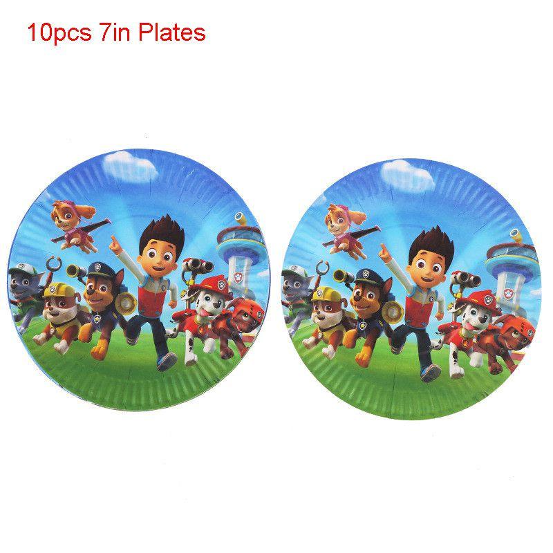 Праздничные товары для детской вечеринки в стиле «Щенячий патруль» с красочными украшениями и необходимой посудой
