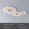Modern Wood Grain Ceiling Lamp for Living Room Bedroom Study Children's Nursery Lotus Leaf Design Metal Led Chandelier