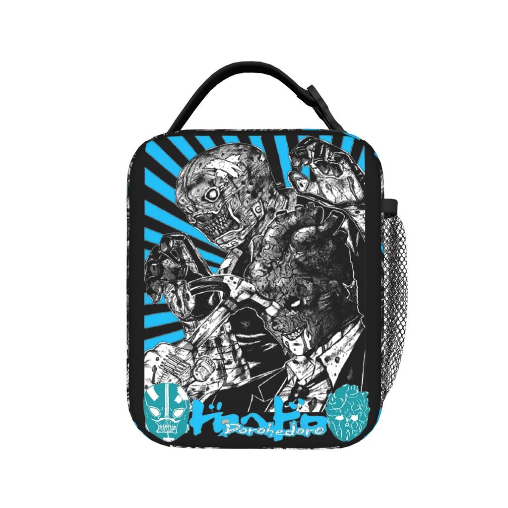 Retro Dorohedoro Insulated Lunch Bags Portable Anime Reusable Cooler Bag Tote Lunch Box School Picnic Food Storage Bags