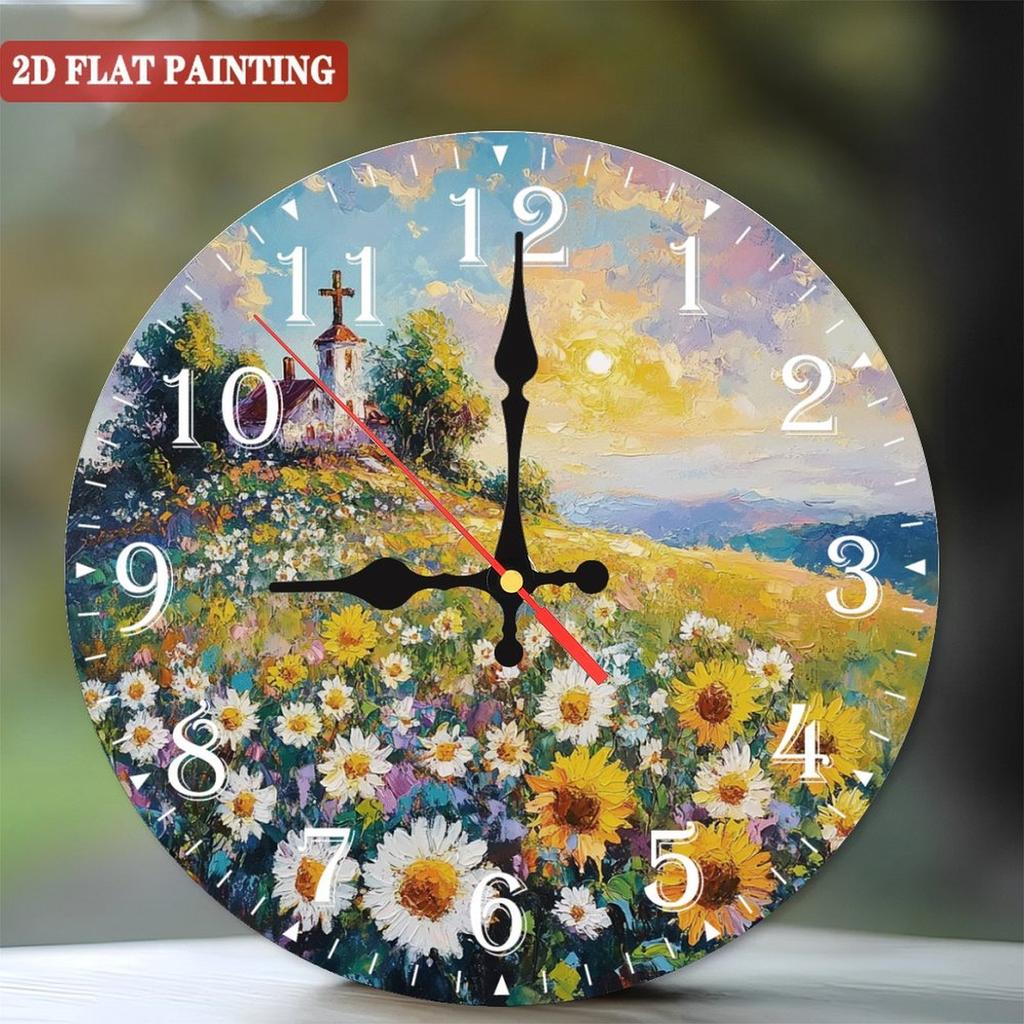 30cm Round Wooden Wall Clock Made from Bamboo or Other Fast-Growing Wood