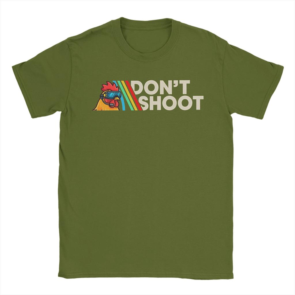 Don Shoot Game Arc Raiders Курица Мем Футболки Унисекс 100% Хлопок Новинка Футболка Круглый Вырез Футболки Короткий Рукав Одежда Лето