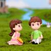 2pcs Micro Landscape Decoration Diy Landscaping Accessories Potted Plants Decorative Couples Smiling Couples Miniature Garden