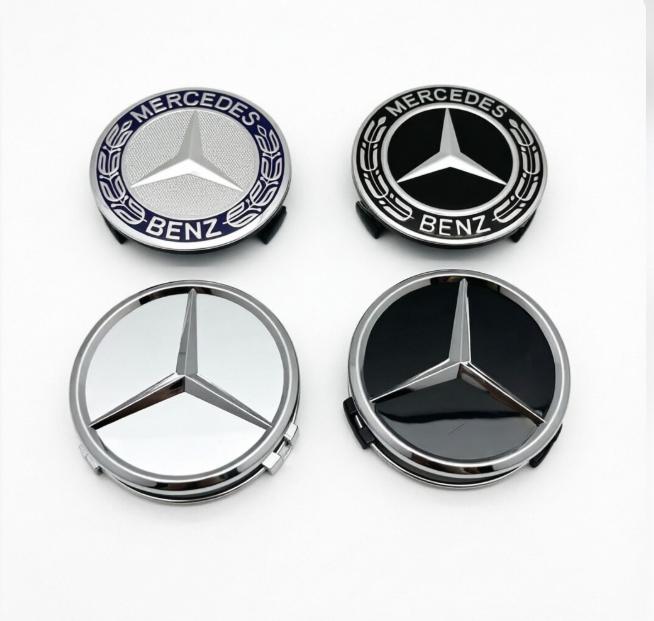 EEF  Mercedes Benz 75MM Car Styling Wheel Center Covers Hub Caps Replacement for Mercedes Benz W211 W203 W204 W210 W124 AMG W202 QQ68