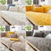 Утолщенный плюшевый чехол для дивана, однотонное скандинавское универсальное полотенце для спинки дивана, противоскользящее комбинированное чехлы для диванной подушки для гостиной