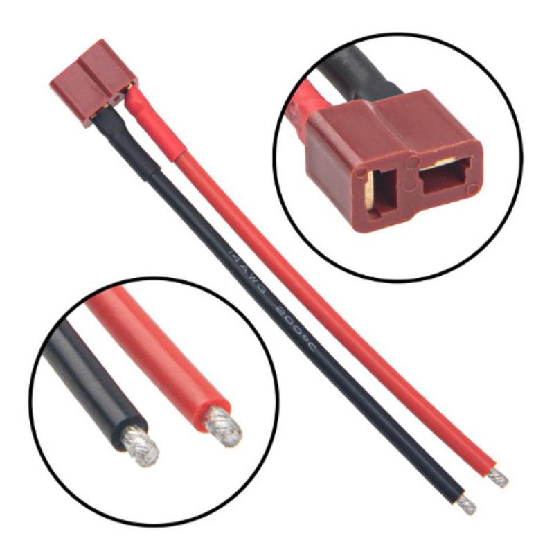 Deans Ultra Pigtail Cable T Plug Connector Male/Female 10Cm 12/14Awg Soft Silicone Wire For Rc Quadcopter Lipo Battery Expand