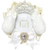 [efShop] Значок-розетка [Ушки кролика Белый x Сердце] Ita-Rosette, Значок для осикatsu Кролик, 57 мм x 76 мм (Белый, Сердце)