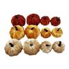12 Pcs Velvet Foam Pumpkins Simulated Soft Reusable Ultra-light Fall Harvest Thanksgiving Halloween Decoration