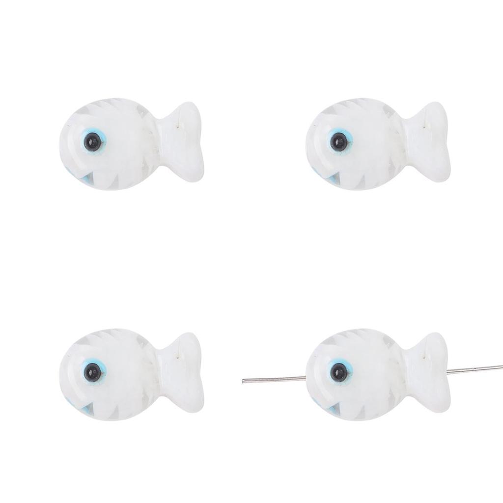 1 шт., ручная роспись, глазурованные бусины в форме рыбы, стеклянные подвески для DIY, ожерелье, браслет, серьги, изготовление ювелирных изделий, аксессуары для рукоделия