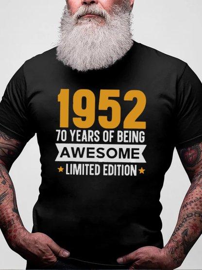 Limited Edition 1952 70 Years Of Being Awesome Tshirt