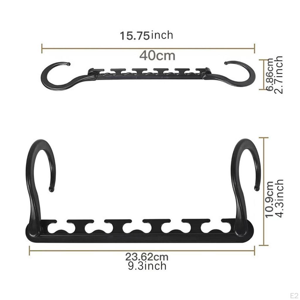 10 Pack Space Efficient Hangers for Closet Organization And Storage of Pants Jeans