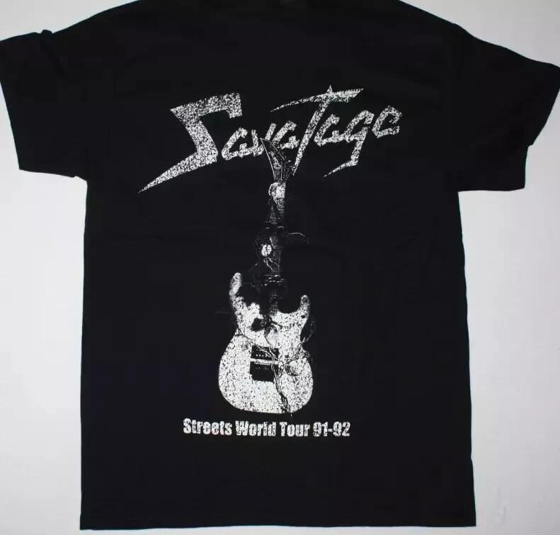 Vintage Savatage Streets World Tour Cotton Black Unisex t-Shirt Size S-4XL Unisex T-Shirt