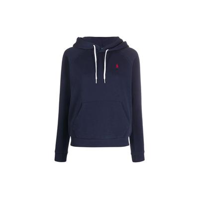 Polo Ralph Lauren SS22 Толстовка с капюшоном и карманом-кенгуру, однотонная, с вышитым пони, смесовая ткань хлопок-полиэстер, флис 211794394-004
