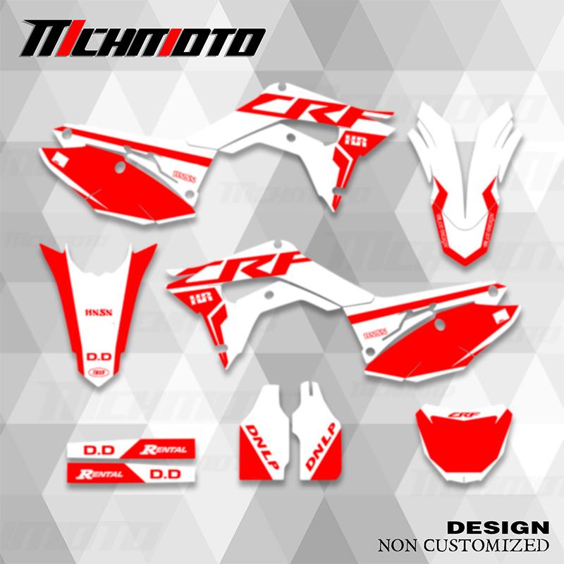 MCHMFG Графические наклейки Комплекты для Honda 2018- CRF250R 2017 2018 CRF450R Номер Имя Фон