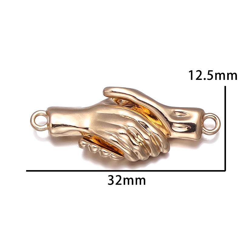 4 шт. 32x12,5 мм рукопожатие сильная магнитная застежка в форме ладони магнитная застежка пара кулон ожерелье для изготовления ювелирных изделий DIY Шарм разъем