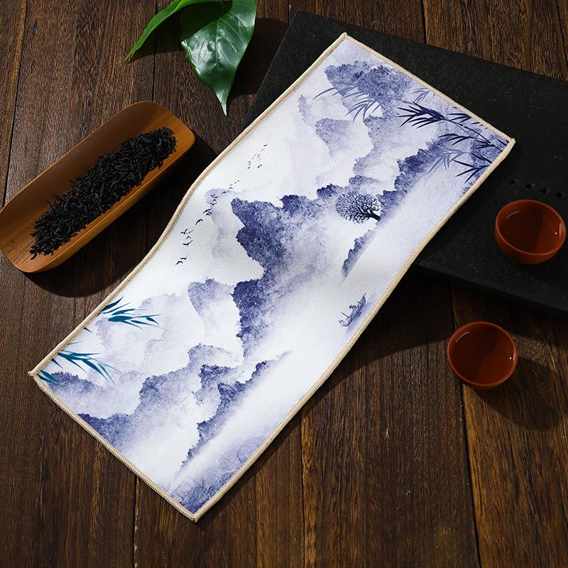 Suede Flannel Lint-Free Absorbent Tea Towel - Ancient Style, High-Grade, Multi-functional Design