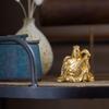 Seven Lucky Gods of Good Fortune: Benzaiten (Gold Plated/24K) Sculptor: Makita Shuuun Original Model - Buddhist Statue, Ornament, Takaoka Bronze Ware