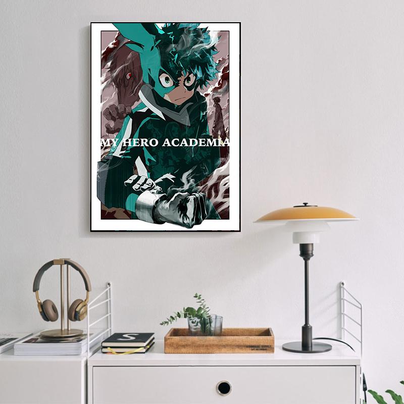 Japanese Anime My Hero Academia Poster Pictures Wall Canvas Art Print Cartoon Painting for Living Room Home Decor Cuadros