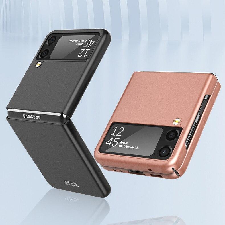 Anti-Fingerprint Thin PC Case for Samsung Galaxy Z Flip 7 6 3 5 5G Flip3 Flip6 Flip4 Flip 4 Flip5 Zflip5 Flip 2 Cell Phone Cover Fundas