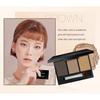 Three Dimensional Eyebrow Powder Waterproof, Sweat Resistant Long-lasting Makeup Nose Shadow Eyeshadow Contouring Tray Makeup Student Cosmetics