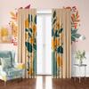 2шт - Цветок - Штора с принтом - Материал полиэстер - подходит для спальни, гостиной, кабинета, личного пространства