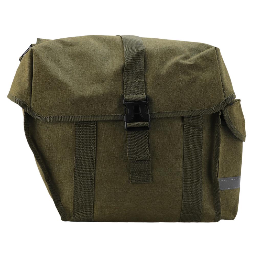 Двойная сумка на велосипедное сиденье, водонепроницаемый холст, большая вместимость, двойная боковая сумка на задний багажник велосипеда для велоспорта