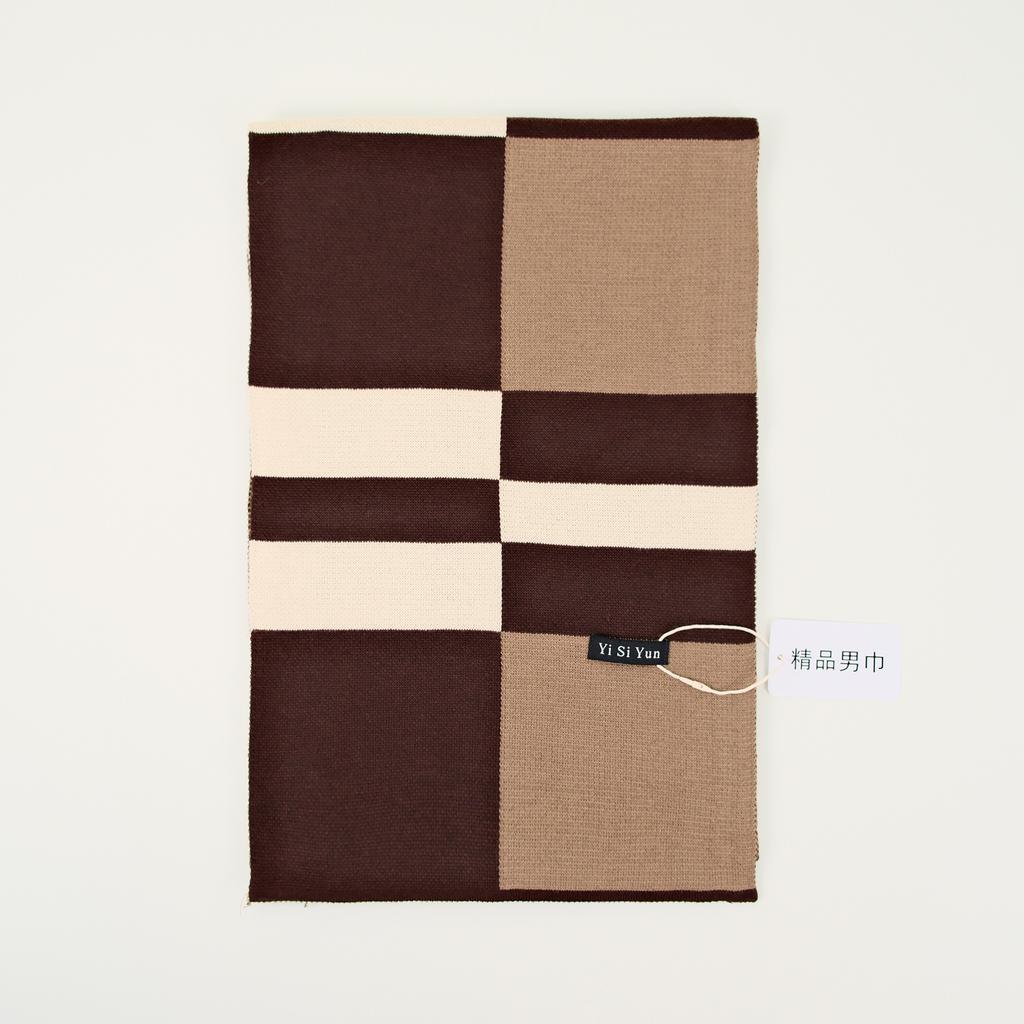 Men's Classic Winter Scarf Cashmere Feel Winter Scarves Long Formal Soft Scarf for Men Casual Scarves Luxuriously Plaid Scarf