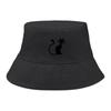 Bucket Hat With Black Cat Print , Animal Fisherman Hat Hip Hop Summer Foldable Fishing Cap