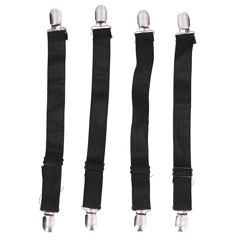 4Pcs Bed Sheet Fasteners Suspenders Elastic Sheet Band Straps Clips Holder