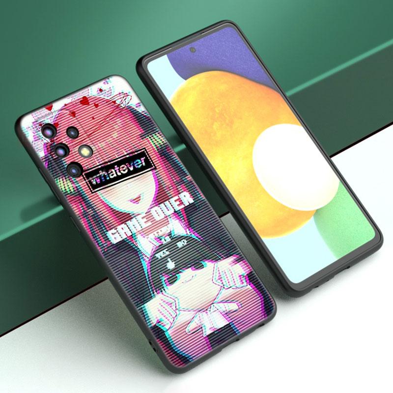 Чехол с изображением аниме Vaporwave Glitch для Samsung A04 A21 A30 A50 A52 S A13 A14 A22 A23 A32 A53 A73 5G A11 A12 A31 A33 A51 A70 A71 A72