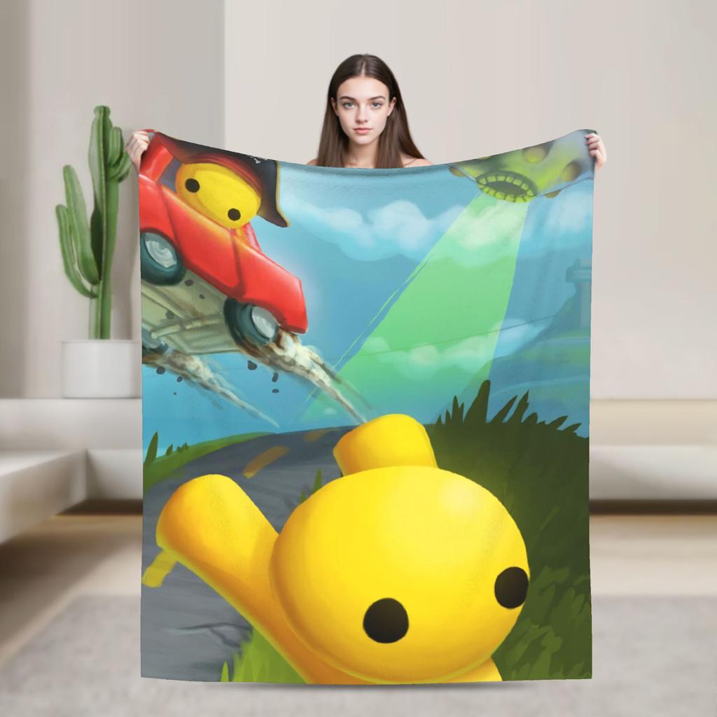 Wobbly Life Sandbox Game Fashion Blanket Cartoon Funny Flannel Novelty Warm Throw Fashion Blankets for Coverlet Decoration Outdoor