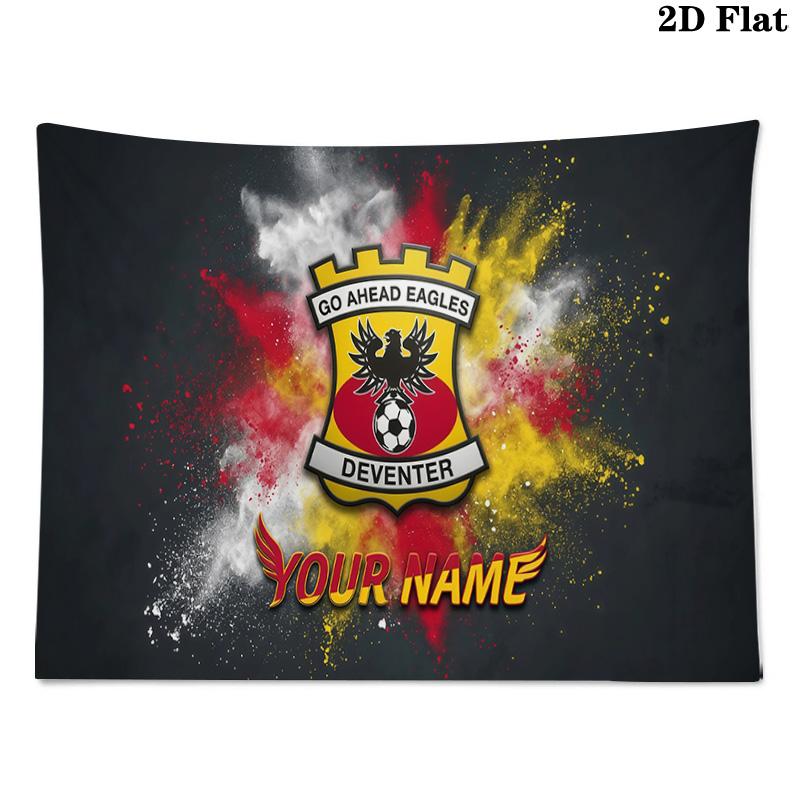 Custom Name Go Ahead Eagles Printed Tapestry – Wall Hanging for Bedrooms, Dorms, and Home Decor