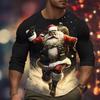 3D Print Santa Claus Pattern Men's Women's Long Sleeve T-Shirt Christmas Theme Family Party Creative Design Personality Clothing