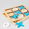 Wooden XO Board Game Two-Player Battle Toddlers Logical Thinking Training Kids Early Educational Desktop Toy Birthday Gift