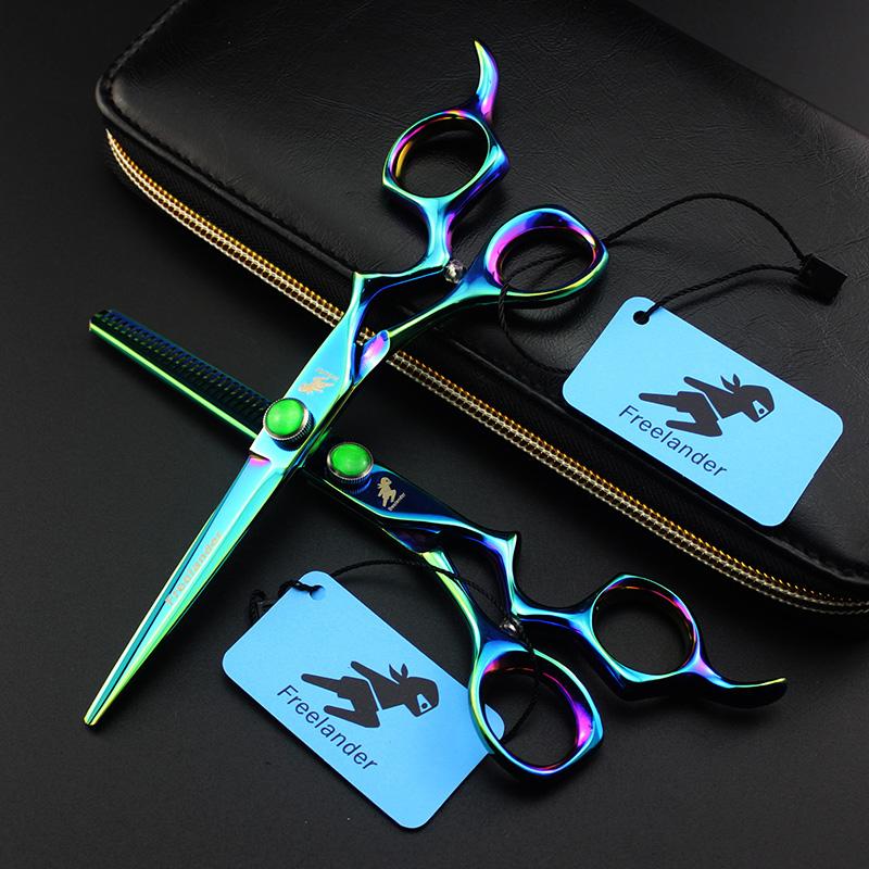Sangelar 6 дюймов зеленые ножницы для волос с изогнутой ручкой профессиональные парикмахерские ножницы парикмахерские ножницы для стрижки волос