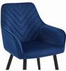 NANA chair - navy blue velvet / black legs x 2