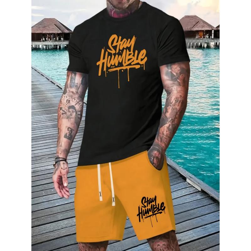 Мужская футболка и шорты с принтом 3D Poker, комплект из 2 предметов, летняя повседневная мужская модная футболка, мужские повседневные шорты для отдыха на природе и пляжа