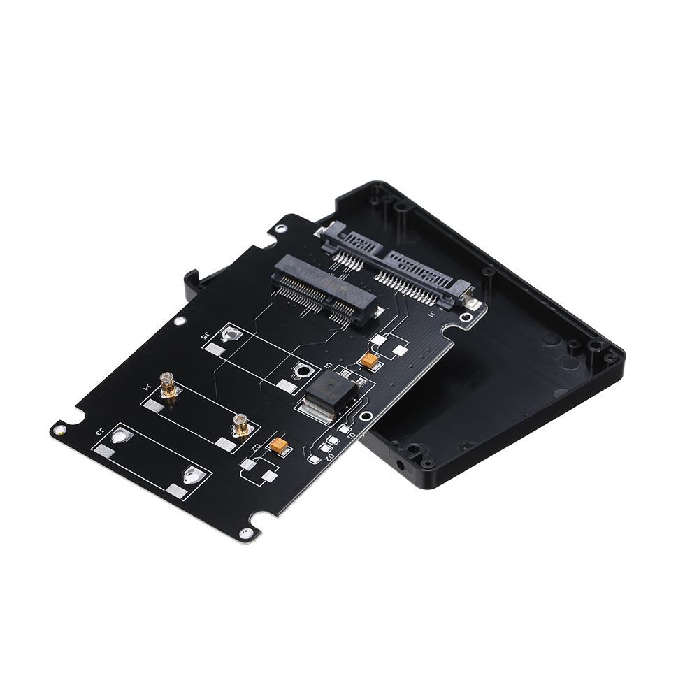 mSATA To SATA Enclosure mSATA To 2.5 SATA Adapter SSD Hard Drive Converter To SATA 3.0 Card with Case (Not Inclube Hard