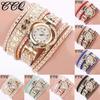 Fashion Women Rhinestone Bracelet Watch Ladies Luxury Quartz Watch Casual Women Love Dial Multilayer Bracelet Wrist Watch