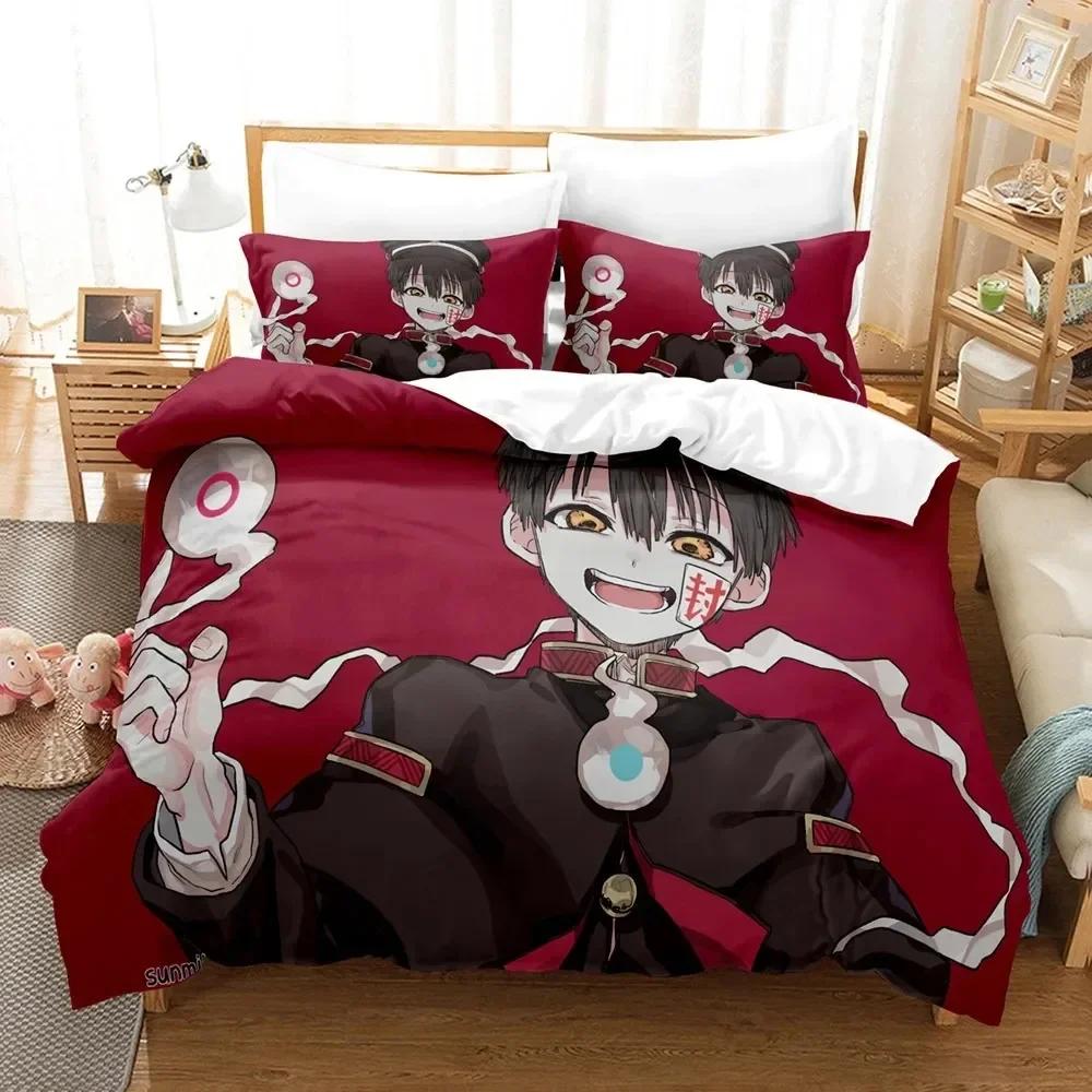 3D Anime Toilet Bound Hanako Kun Bedding Set Printed Duvet Cover Pillowcase Single Double Queen Super King Size Sets