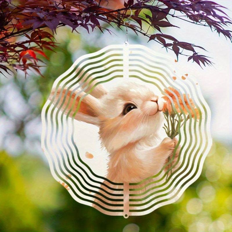 10-дюймовый подвесной ветряной спиннер с крючком на 360 градусов для декора балкона и сада, весенне-летнее уличное украшение, металлические колокольчики для дома