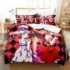 Модный комплект постельного белья Kawaii Girls Touhou Project Remilia Scarlet из трех предметов для взрослых и детей, для спальни, пододеяльник