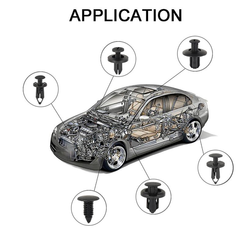 570 шт. автомобильных зажимов для крепления, 6 размеров, комплект пластиковых зажимов, декоративная панель автомобиля, набор заклепок для бампера гибридного кузова
