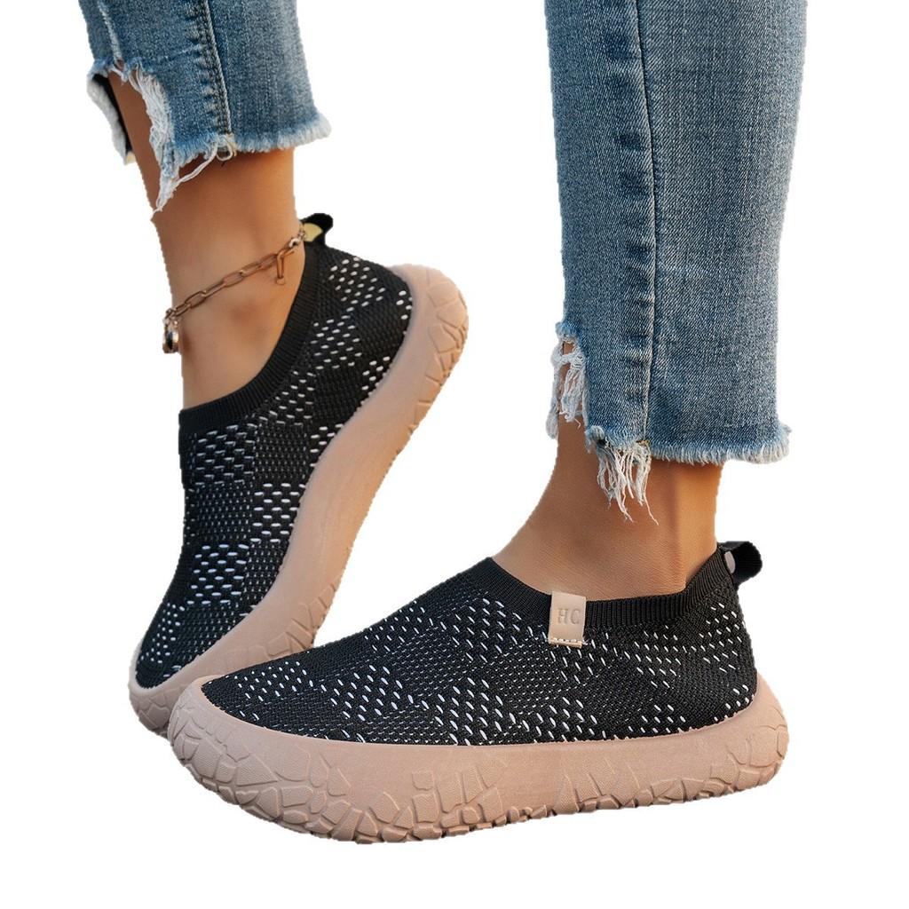 Womens Casual Sneakers With Eva Thick Sole And Lightweight Mesh For Spring Autumn Wear