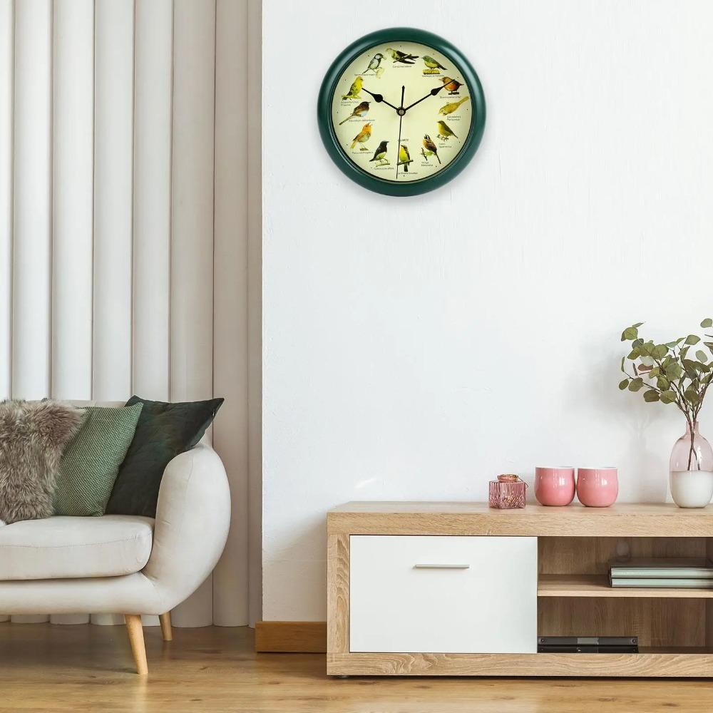 Room Decoration Bird Wall Clock Creative Hanging Clock New Musical Birds Wall Hanging Sound Clock