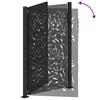 Garden Gate Black 100x150 cm Steel Flame Design