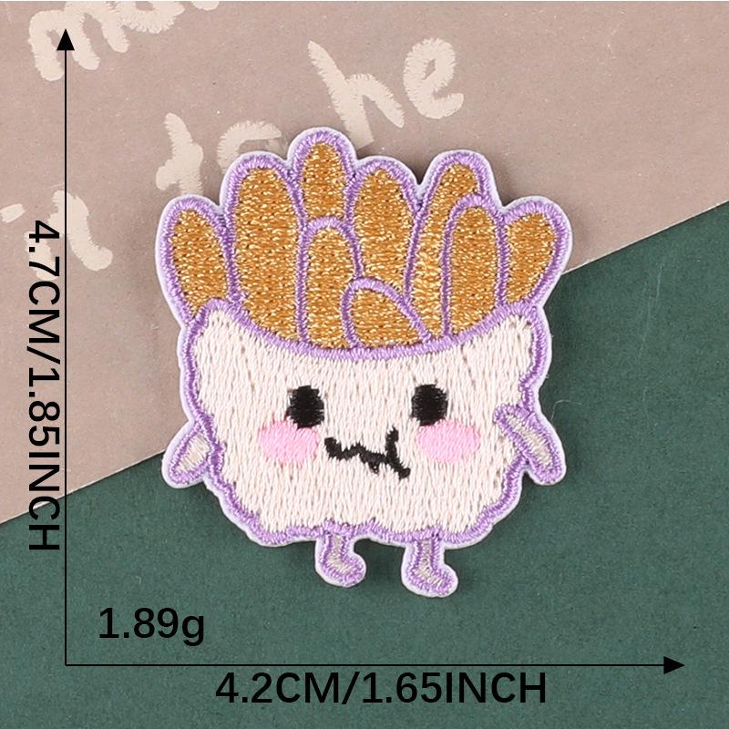 Duoku Original Snacks and Fast Food Cloth Patch - DIY Self-Adhesive Embroidery Accessory