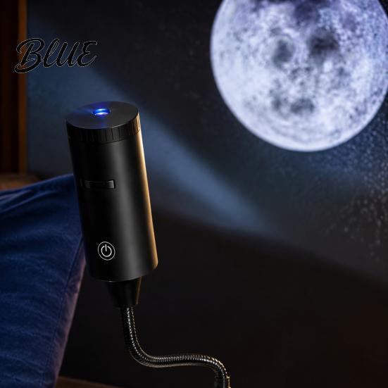 Автомобильная подсветка салона USB-проектор с 2 пленками Луна и Млечный Путь, светодиодная проекционная ночная лампа, вращающаяся на 360 градусов, для автомобиля, спальни, потолка