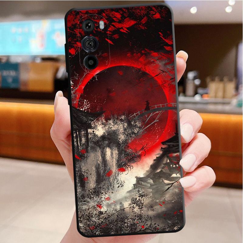 Чехол для телефона Motorola G Stylus 5G G Play G35 G45 G54 G24 G86 G04S E13 E14 E32 E32S Японский самурайский чехол